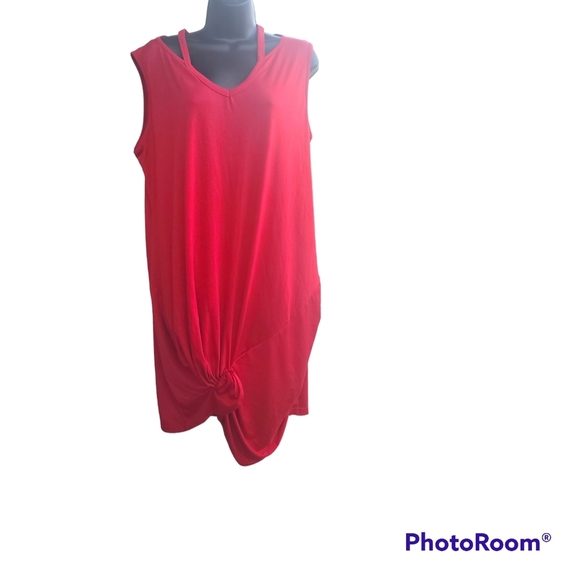 LOLLO VITA Women Casual Short TShirt Dresses Cold Shoulder, Size XXL Red - Picture 4 of 7